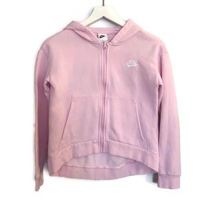 Nike Sweatshirt Hoodie Zip Up Pink Large